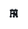 交叠英文字母Logo毛巾绣 | 毛巾刺绣品牌标志代工