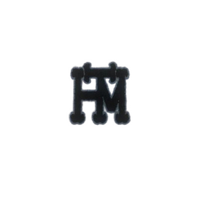 交叠英文字母Logo毛巾绣 | 毛巾刺绣品牌标志代工