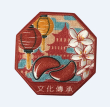 八角形的台灣文創刺繡 | 童軍活動紀念布章電繡